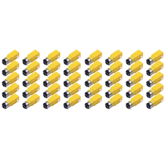 40 Pieces DC 70MA (3V) Robot Intelligent Car DIY Dual Shaft Gear Motor for Robot Car MCU 7X2.2X1.8cm