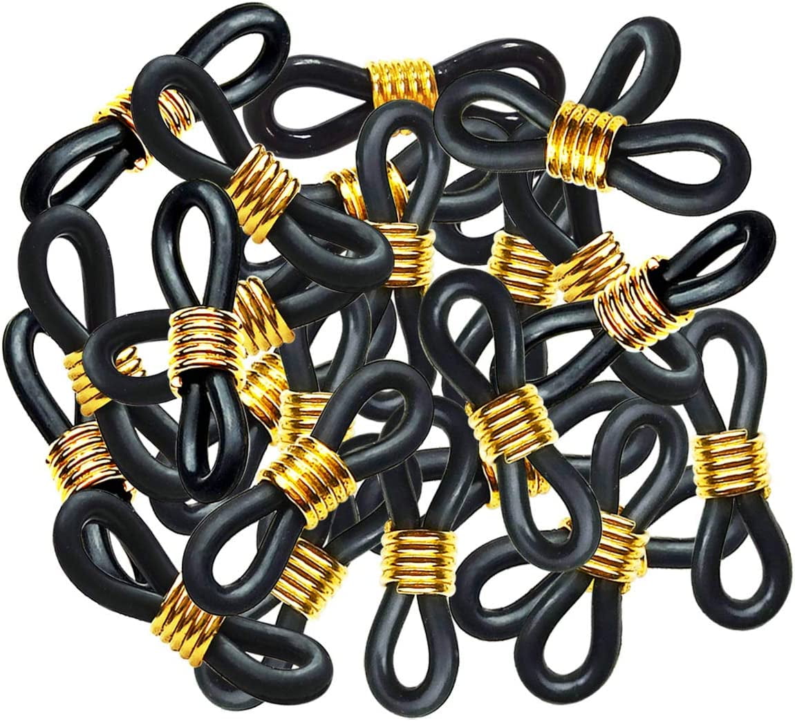 40 Pieces Eyeglass Chain Ends Adjustable Rubber Spectacle End