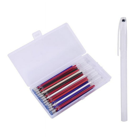 40 Pieces Fabric Marker Heat Erasable Pen Refill Disappearing Ink Fabric Markers with Storage Box for Sewing, Quilting, Embroidery