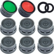 40 Pieces Faucet Aerator Flow Restrictor Insert Faucet Aerators Replacement Parts for Bathroom or Kitchen, Red2.2 GPM and Green1.5 GPM