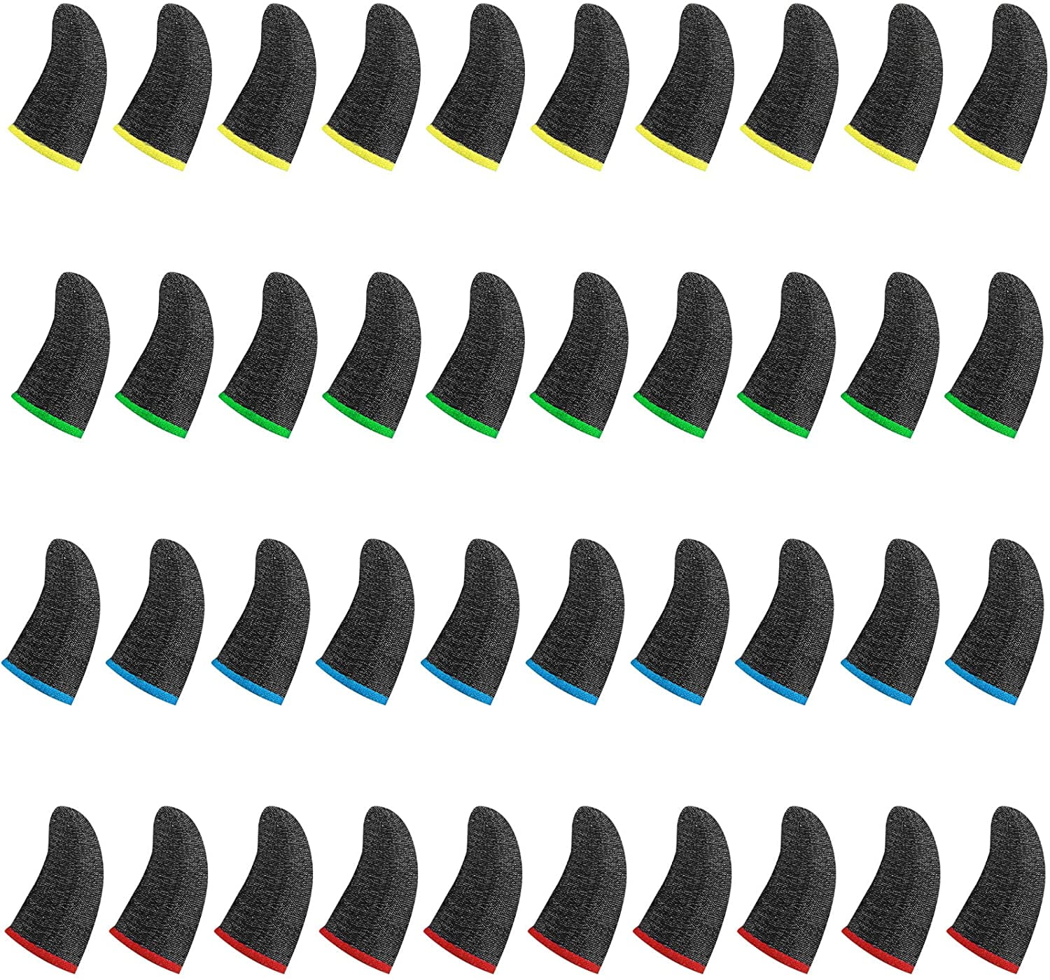40 Pieces Gaming Finger Sleeve Finger Gloves For Gaming Thumb Sleeves Mobile Gaming Finger Protector