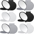 thumbnail image 1 of 40 Pieces Mini Folding Mirror Round Compact Mirror Portable Pocket Mirror Makeup Small Mirror Vintage Portable Travel Makeup Mirror for Women Girls (White,Black,Gray), 1 of 6