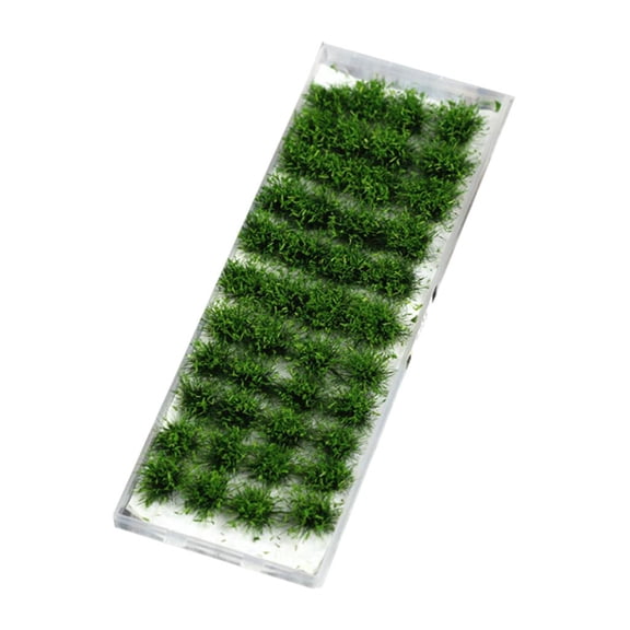 40 Pieces Mixed Size Static Grass Tuft Self Adhesive Wargame Miniature Model Dark Green