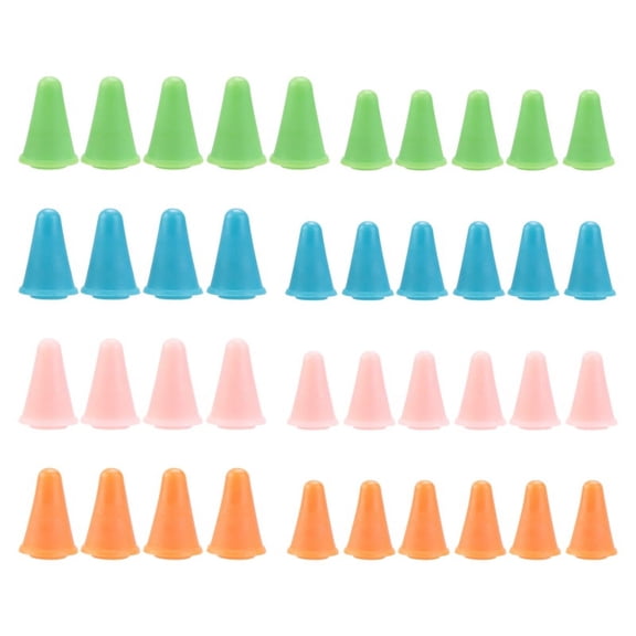40 Pieces Multi-Colored Needle Point Stoppers Needle Point Protectors Needles Knitting Accessories with Plastic Storage Box, 2 Sizes