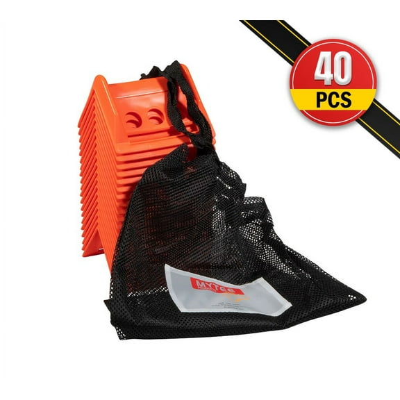 (40 Pieces) Orange 4"x6" Flatbed Edge Protectors with Carrying Case - 4" Winch Ratchet Straps Corner Protectors for Flatbed Cargo Load