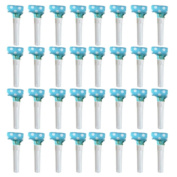 40 Pieces Party Blower Party Horns Noisemakers Whistles Party Squawkers Fringed Noise Maker Blowouts for Birthday Graduation Sporting Events Party Favors Supplies - blue