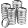 40 Pieces Regular Mouth Mason Jar Replacement Rings, 70mm Silver Mason