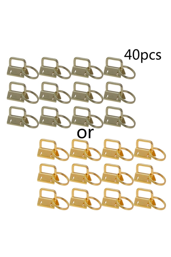 40 Pieces/Set for Key Hardware Set for Key Chain Wristlet with for Key Rings for Creative Keychain Bag Parts Lan