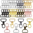 thumbnail image 1 of 40 Pieces Swivel Clasps Lanyard Snap Hooks with D Rings, Metal Keychain Clip Hook Lobster Claw Clasp for Keychain Purse Hardware Sewing Jewelry DIY Craft Project (25 mm), 25mm, 1 of 7