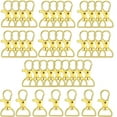 thumbnail image 1 of 40 Pieces Swivel Clasps Lanyard Snap Hooks with D Rings, Metal Keychain Clip Hook Lobster Claw Clasp for Keychain Purse, 1 of 14