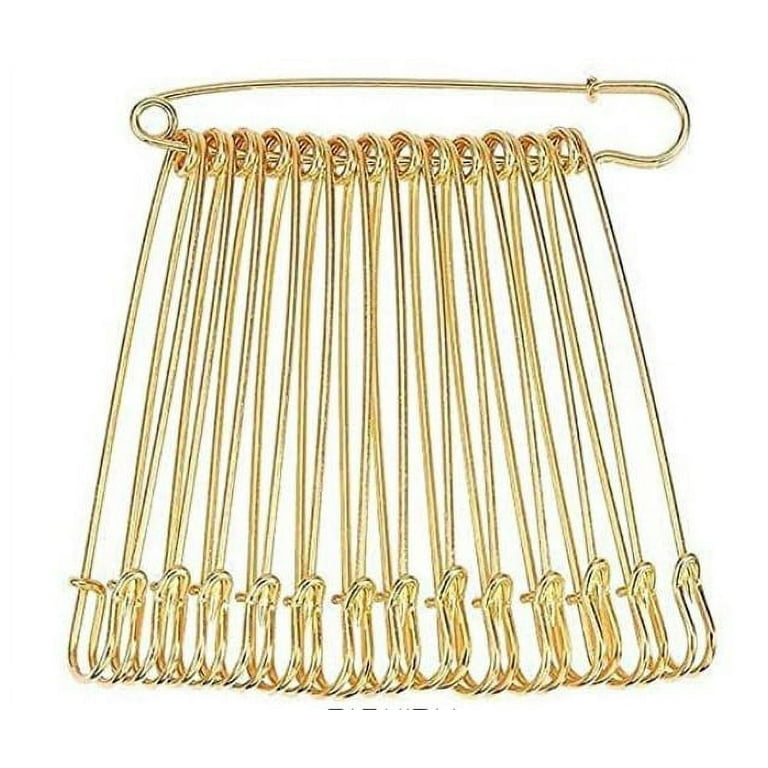 40 PiecesExtra Large Safety Pins Steel Blanket Pins Bulk Gold Big