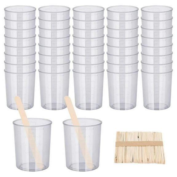 40 * Plastic Graduated Cups 50 * Wooden Stir Stick-As Shown