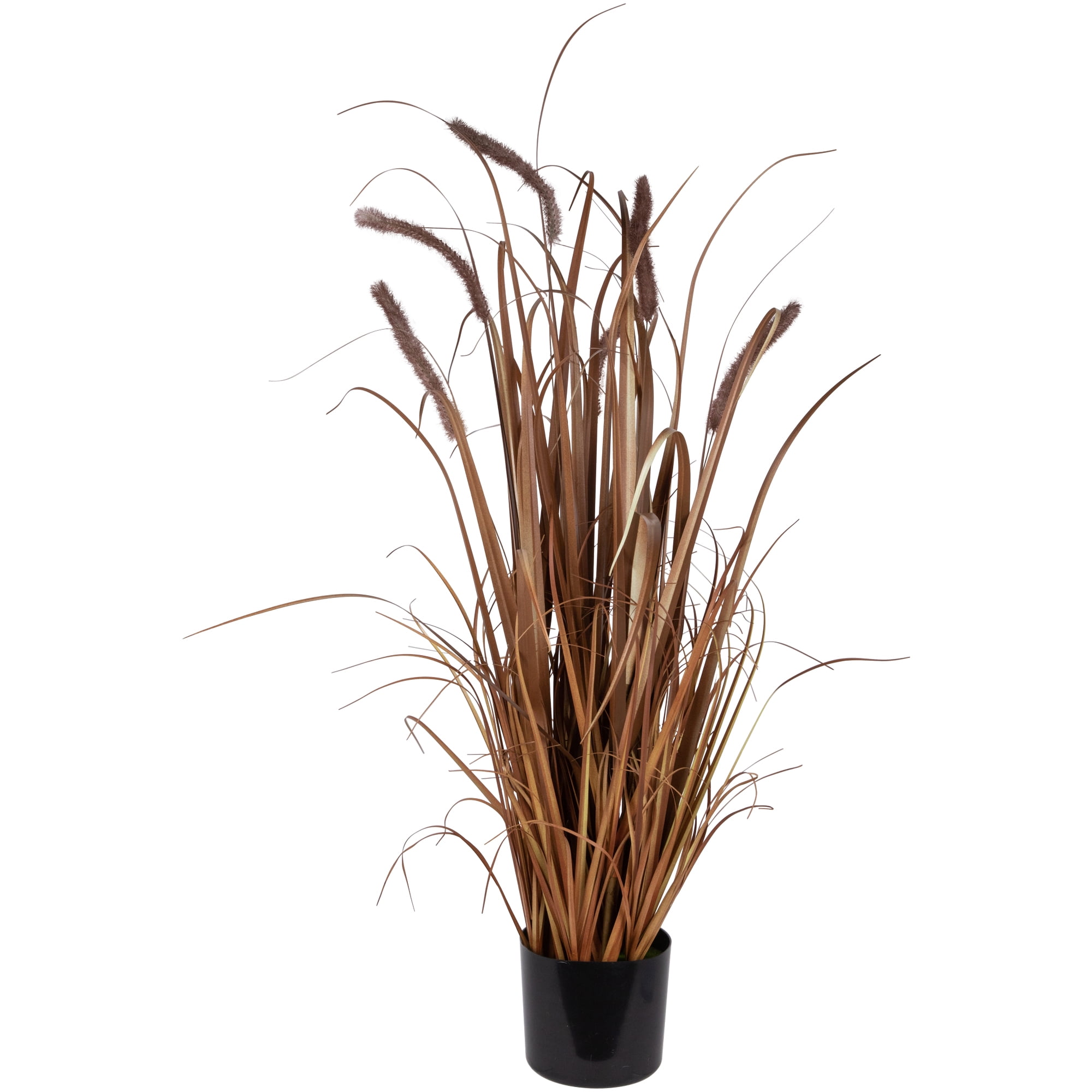 40" Potted Brown Artificial Onion Grass Plant - 14