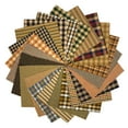 40 Primitive Plaid Homespun 5"x 5" PreCut Quilt Squares Charm Pack by