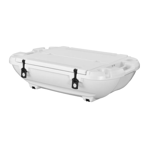 40 QT Floating Cooler, Amphibious Ice Chest with Tow Rope & Dry Storage, Premium LLDPE Cooler for Lake, River, Pool, Beach, Kayak - White