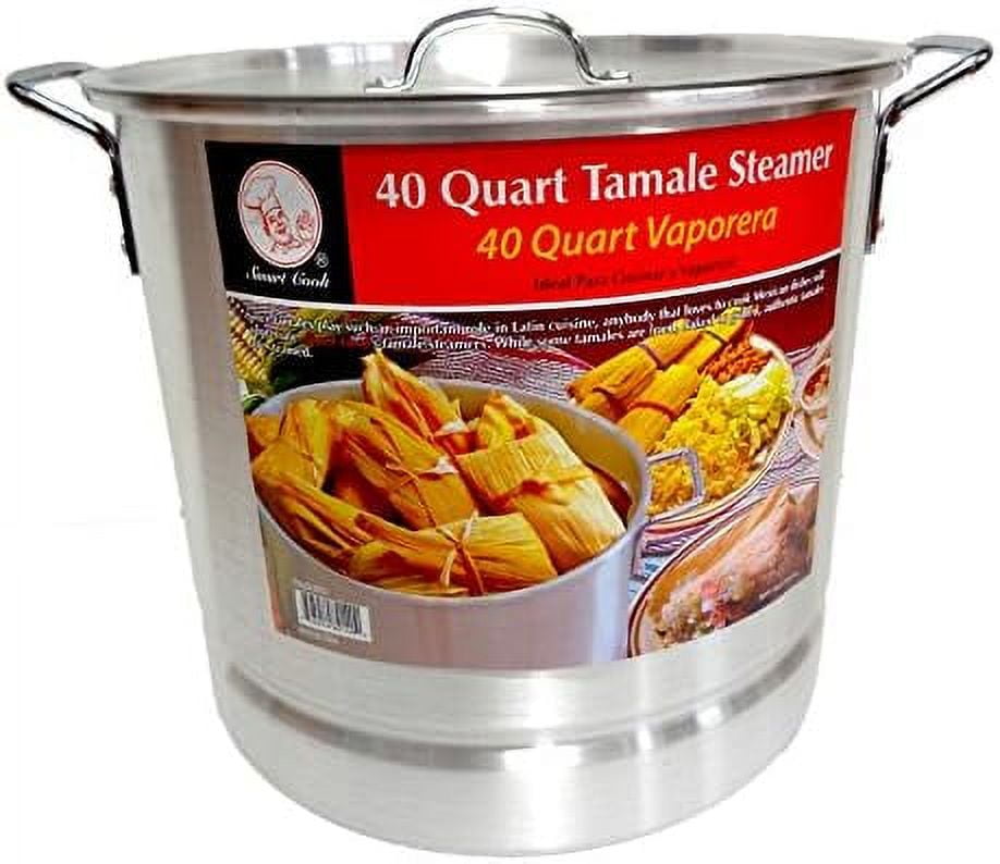 40 Qt Tamale Steamer Vaporera Stock Pot Premium Aluminum Tamalera 10 ...