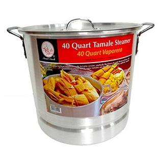 Bayou Classic 12-qt Tamale Pot with Lid and Steam Rack - Aluminum Cooking  Pot - Silver - 9.6-in Diameter x 9.75-in Height in the Cooking Pots  department at