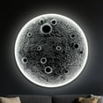 thumbnail image 1 of 40" Realistic Resin Moon Wall Light - Plug - in Dimmable LED Sconce with Remote, 38W/15W Dual - Mode, Meteorite Crater Texture, 1.75" Thick - Ideal for Home & Commercial Decor, 1 of 8