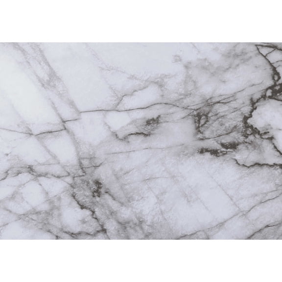 40" Rectangular 5 - piece Dining Set, Marble Look Surface, Metal Construction / Stylish Dining in Compact Areas