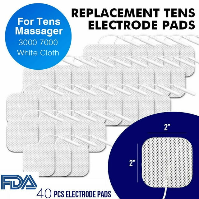 40 Replacement Tens Electrode Pads EMS for Units 7000 3000 2x2 Muscle