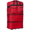 thumbnail image 1 of 40" Rolling Wheeled Duffel Bag Spinner Luggage Bag (Red), 1 of 2