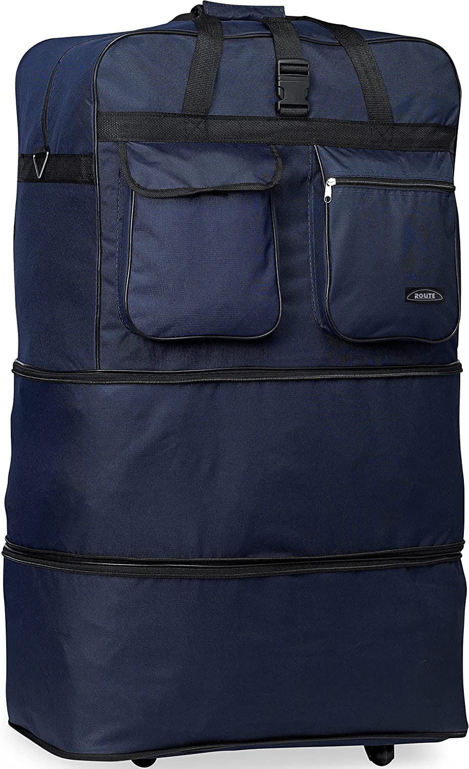 40" Rolling Wheeled Duffle/duffel Bag/spinner Suitcase Luggage Expandable (Navy)