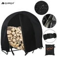 thumbnail image 1 of 40” Round Firewood Log Rack Hoop Cover Outdoor Waterproof Storage Sun Protector, 1 of 9