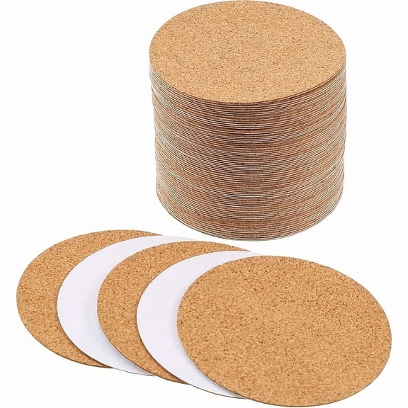 40 Round Rubber Pads - Non-Slip, Heat Resistant, Durable Wood Mats for Coffee & Tea Cups, Stylish Tabletop Decoration for Home or Office, Coffee Table Protection, Round Mat Design, Durable Rubber
