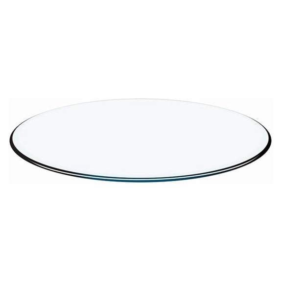 40" Round Tempered Glass Table Top, Transparent Table Surface 0.35'' Thick Pencil Polished Edge Multipurpose for Dining Table, Home Office Glass Countertop.