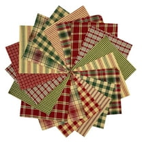 40 Rustic Christmas Homespun 5 inch Charm Pack Quilt Squares by JCS