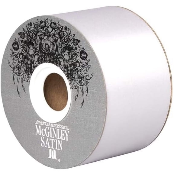 #40 Satin Acetate Ribbon Non Wired: White (50 Yards)