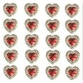 thumbnail image 1 of 40 Self Adhesive Heart Acrylic Crystals Surrounded by Cut Crystals Approx 1cm (Red), 1 of 2