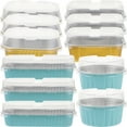 40 Sets Aluminum Foil Pans Baking Cake Pans Disposable Pudding Baking