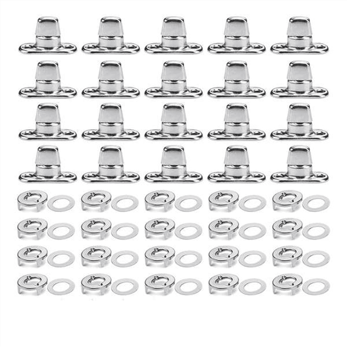 40 Sets Canvas Twist Lock Fasteners, Turn Button Fasteners, Eyelet and Stud for Canvas Marine
