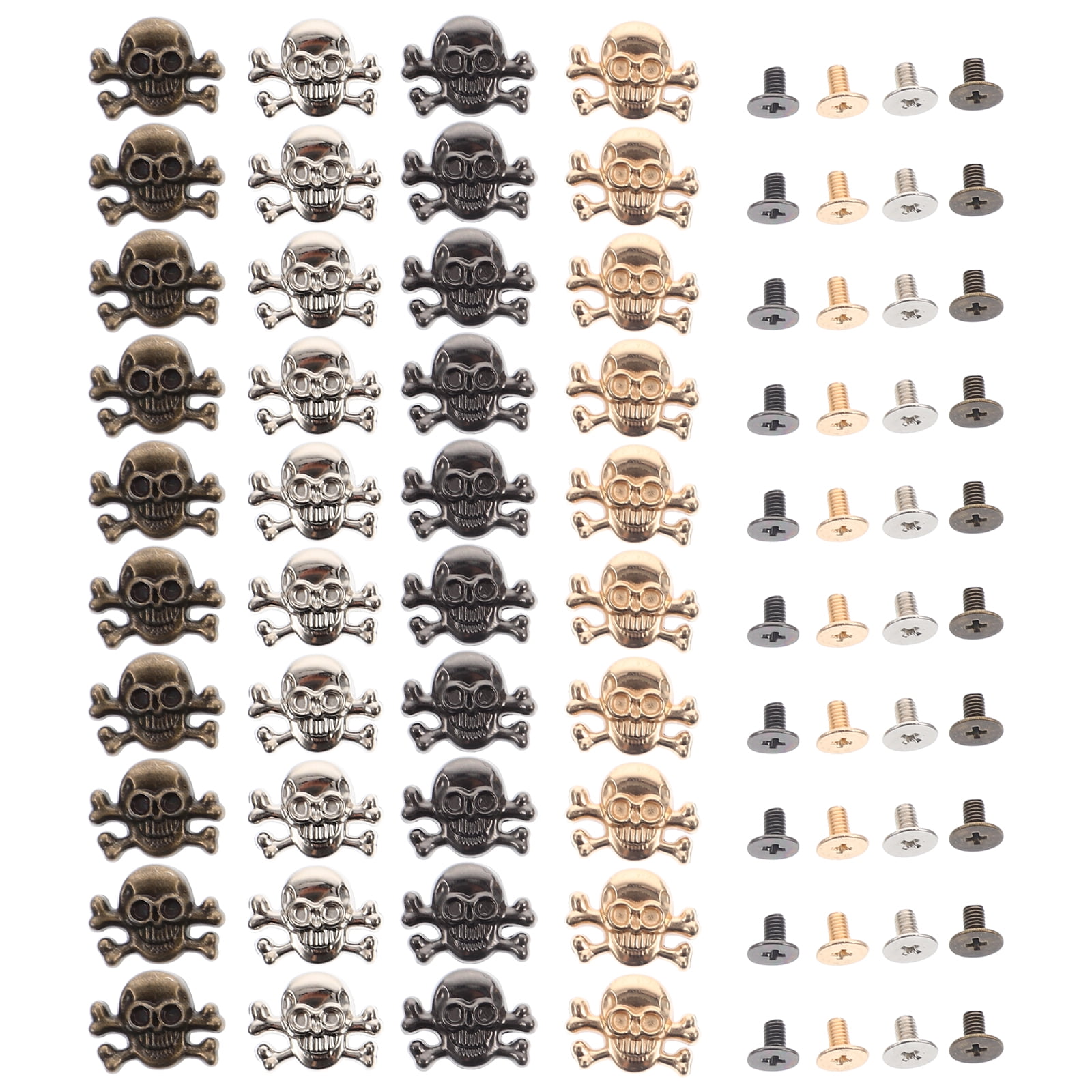40 Sets Crafting Studs Leather Craft Rivets Crafting Skull Studs Clothing Skull Spike