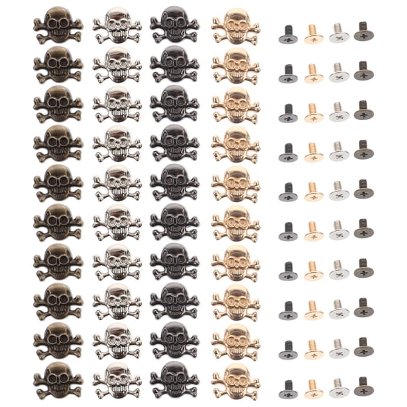 40 Sets Crafting Studs Leather Craft Rivets Crafting Skull Studs Clothing Skull Spike