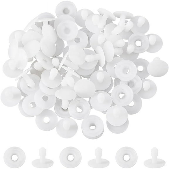 40 Sets Joints Bulk 20mm/0.79" Craft Joint White Bear Making Joint Figure Stuffed Animal Joints Plastic Safety Joints Making Accessories for Crochet Stuffed Limbs and Arms Joints