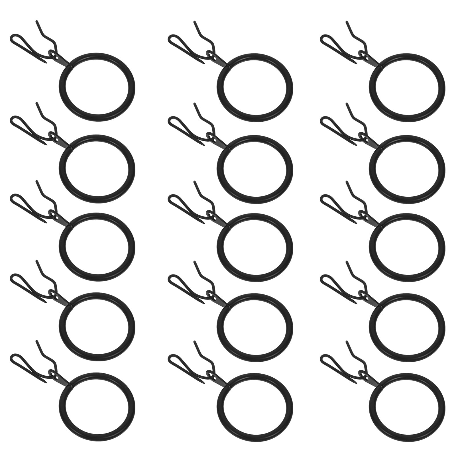 40 Sets Metal Drapery Curtain Rings Curtain Hanging Rings Metal Curtain Drapery Pin Hooks Curtain Hangers Clips for Window Door Shower Curtain A
