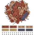 thumbnail image 1 of 40 Sets PU Leather Label Handmade Tag with Rivets 2.2inch Beige Chocolate PU Leather Clothing Labels with Hole Rectangle Shape Handmade Leather Tag, 1 of 5