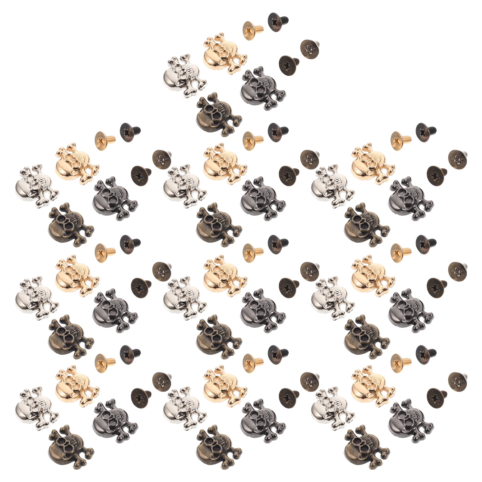 40 Sets Skull Rivets Dreses Decor Clothing Rivets Crafting Studs ...