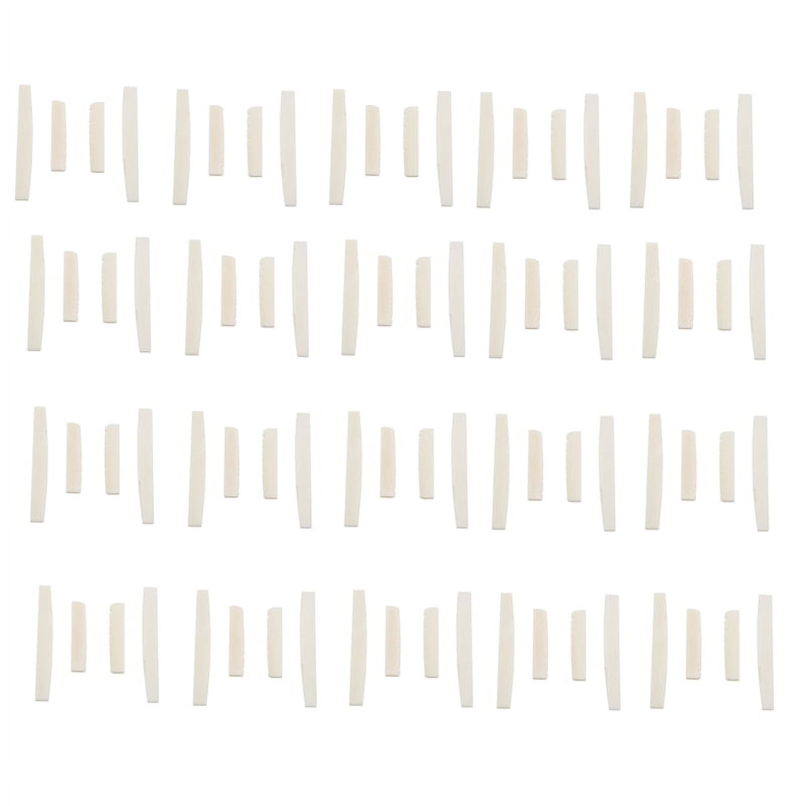 40 Sets of 80Pcs 6 String Acoustic Guitar Bone Bridge Saddle and Nut