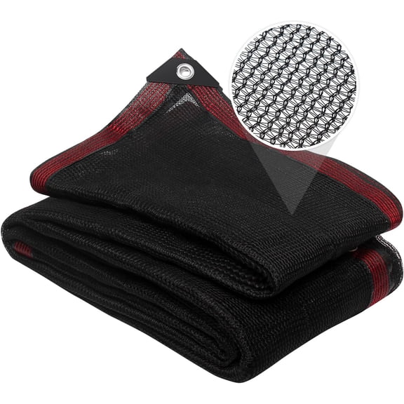 40% Shade Cloth, 10x20FT Black Heavy Duty Mesh Screen Tarp with Grommets for Patio, Canopy, Garden, Porch, Greenhouse, Pools, Garage