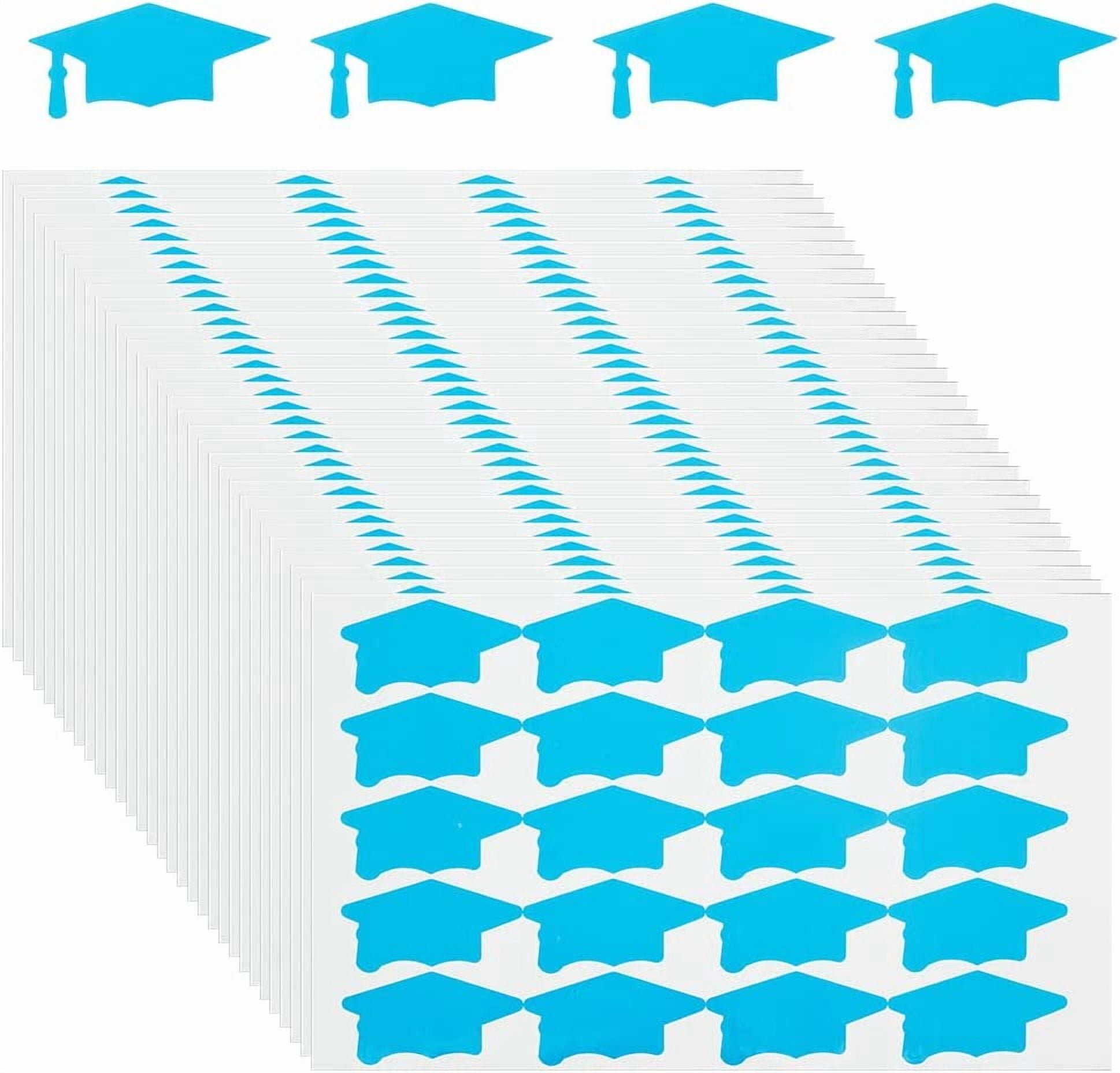 40 Sheet 800pcs Graduation Hat Stickers Doctoral Hat Label Stickers ...