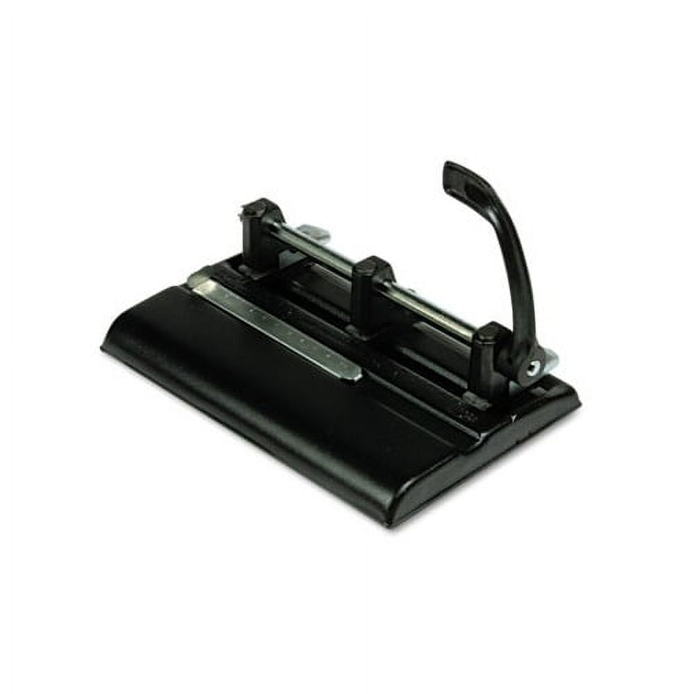 40-Sheet Lever Action Two- to Seven-Hole Punch 9/32" Holes, Black