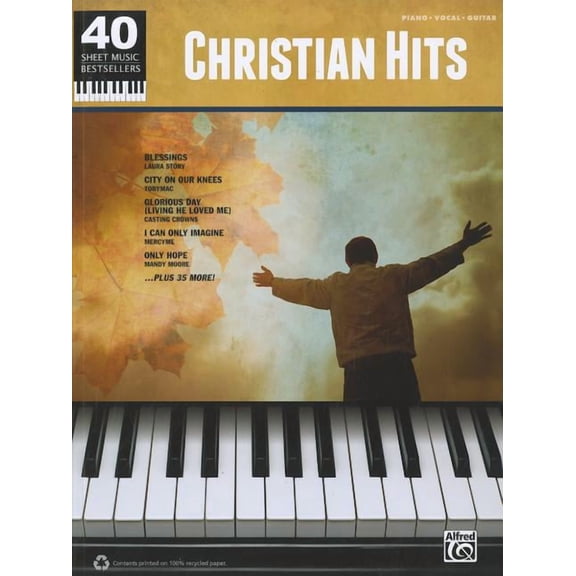 40 Sheet Music Bestsellers Christian Hits, (Paperback)