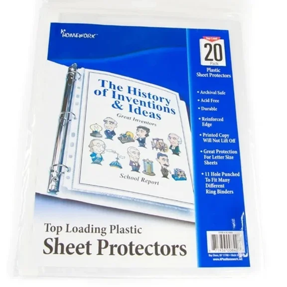 40 Sheet Protectors Clear Top Load 8.5 X 11 Document Holder 11-Hole New Quality