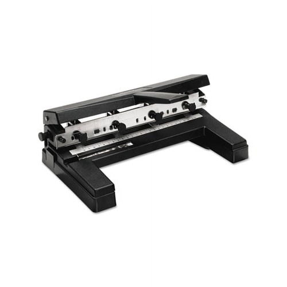 40-Sheet Two-to-Four-Hole Adjustable Punch 9/32" Holes, Black