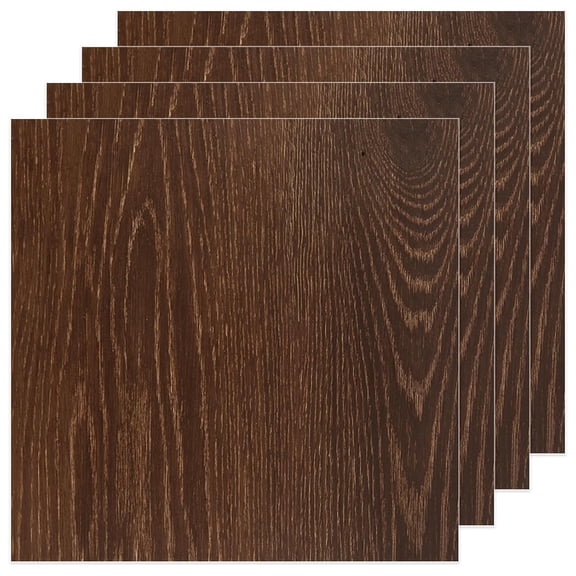 40 Sheet Vinyl Flooring 12 x 12 Peel and Stick Floor Tile Waterproof Dark Wood Vinyl Floor Tiles Clearance Self Adhesive Floor Tiles Sticky Laminate Flooring Stick on Bathroom Kitchen Basement