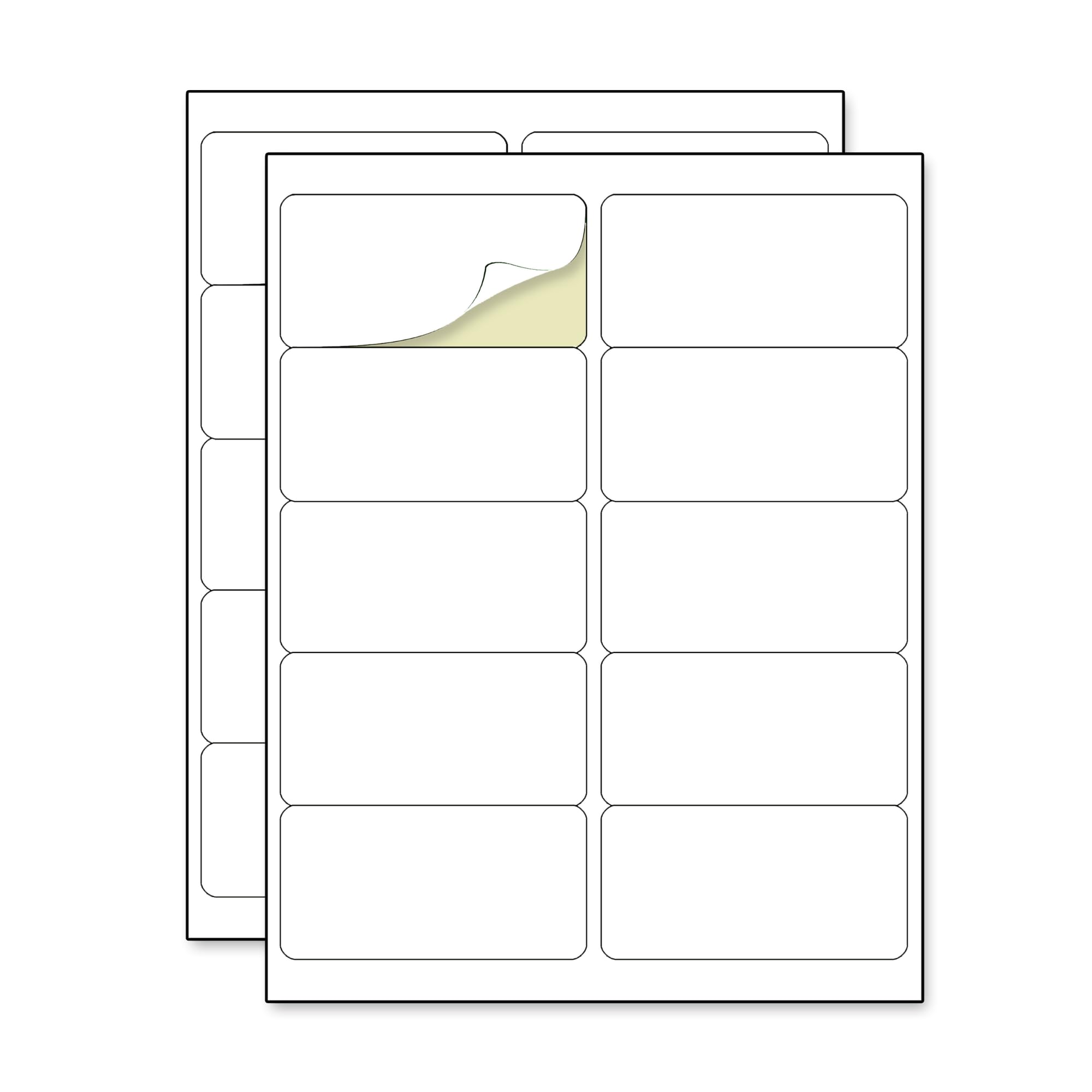 40 Sheets, 2" x 4" - Printable Labels Stickers, Mailing Address Labels for Laser/Inkjet Printers ...