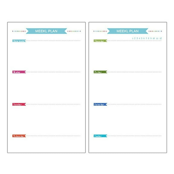 40 Sheets A6 Size 6-Hole Paper Refills for Notebook, Planner, Journal, Weekly Diary, and Organizer Inserts